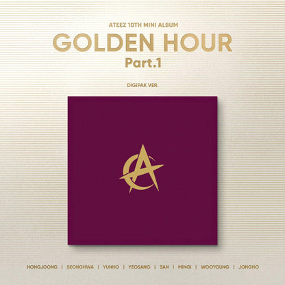 (KOREAN VERSION) ATEEZ - GOLDEN HOUR: PART.1 (10TH MINI ALBUM) - DIGIPACK VER. - J-Store Online