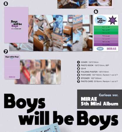 MIRAE - BOYS WILL BE BOYS (5TH MINI ALBUM) - J-Store Online