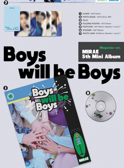 MIRAE - BOYS WILL BE BOYS (5TH MINI ALBUM) - J-Store Online