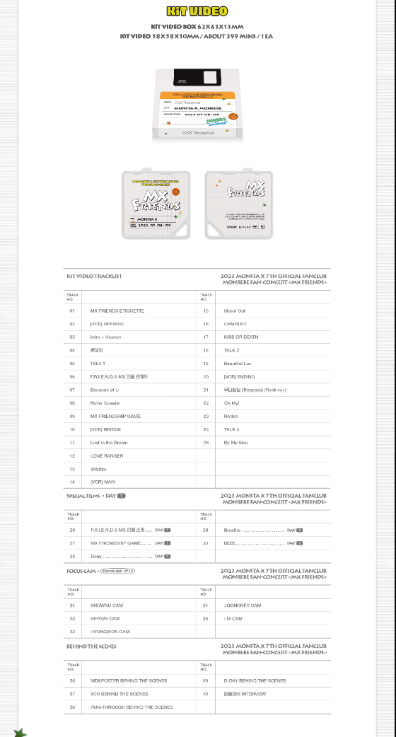 MONSTA X - 2023 MONSTA X 7TH OFFICIAL FANCLUB MONBEBE FAN-CONCERT (MX FRIENDS) - KIT - J-Store Online