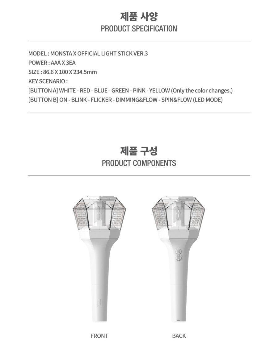 MONSTA X - OFFICIAL LIGHTSTICK VERSION 3 - J-Store Online