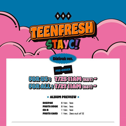 [POP-UP EXCLUSIVE] STAYC - TEENFRESH (DIGIPAK VERSION) - J-Store Online