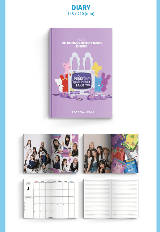 PURPLE KISS - 2024 SEASON'S GREETINGS "PURKY PURKY FARM" - J-Store Online