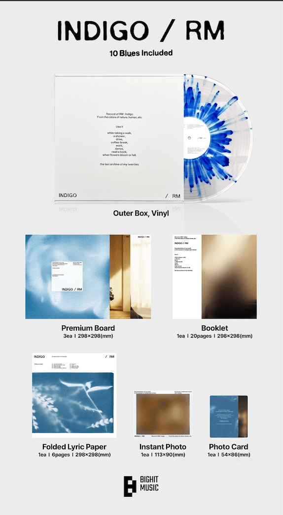 RM (BTS) - INDIGO VINYL (LIMITED EDITION) - J-Store Online