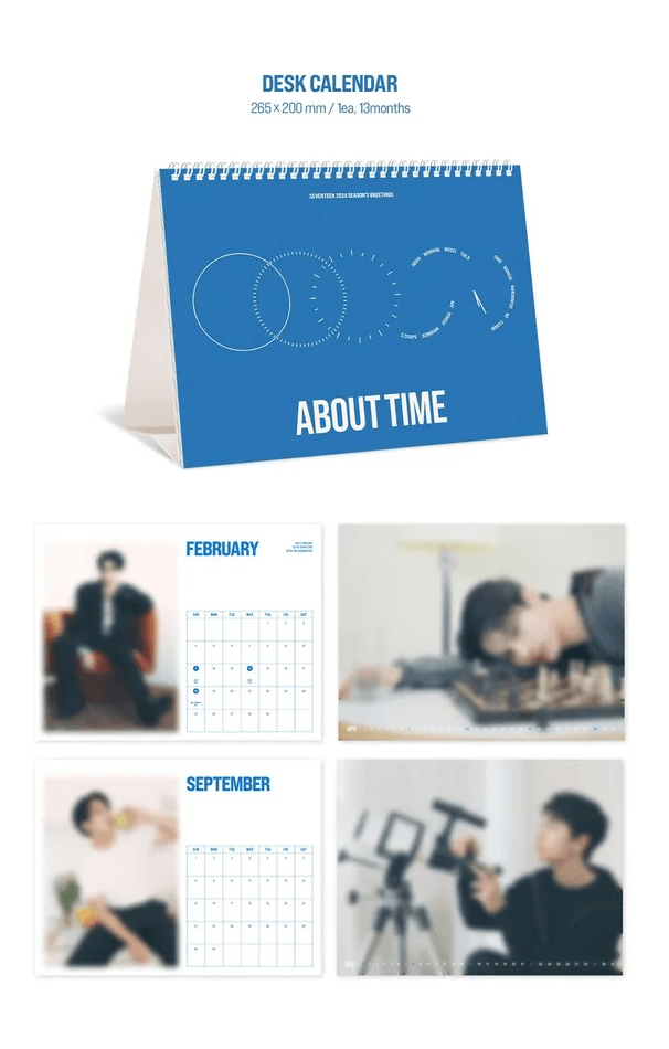 SEVENTEEN - 2024 SEASON'S GREETINGS 'ABOUT TIME' - SET + WALL CALENDAR & WEVERSE GIFT - J-Store Online