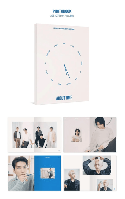 SEVENTEEN - 2024 SEASON'S GREETINGS 'ABOUT TIME' - SET + WALL CALENDAR & WEVERSE GIFT - J-Store Online