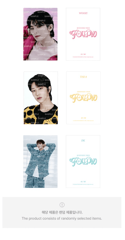 SEVENTEEN - FOLLOW - TRADING CARD SET - J-Store Online