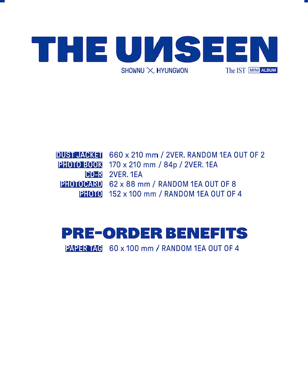 SHOWNU X HYUNGWON (MONSTA X) - THE UNSEEN (1ST MINI ALBUM) - PHOTOBOOK VER. - J-Store Online