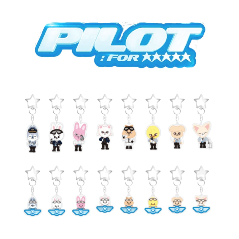 STRAY KIDS - SKZOO 'PILOT: FOR ★★★★★' SECRET KEYRING - J-Store Online