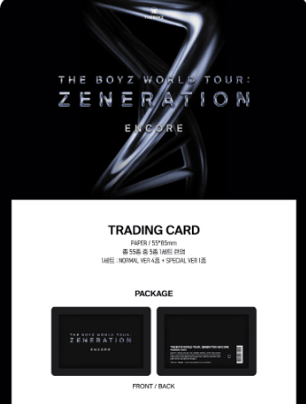 THE BOYZ - ZENERATION ENCORE - TRADING CARDS - J-Store Online