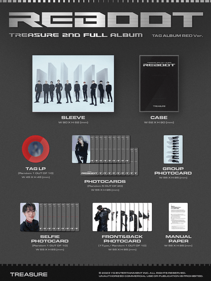 TREASURE - 2ND FULL ALBUM "REBOOT" - YG TAG ALBUM - J-Store Online