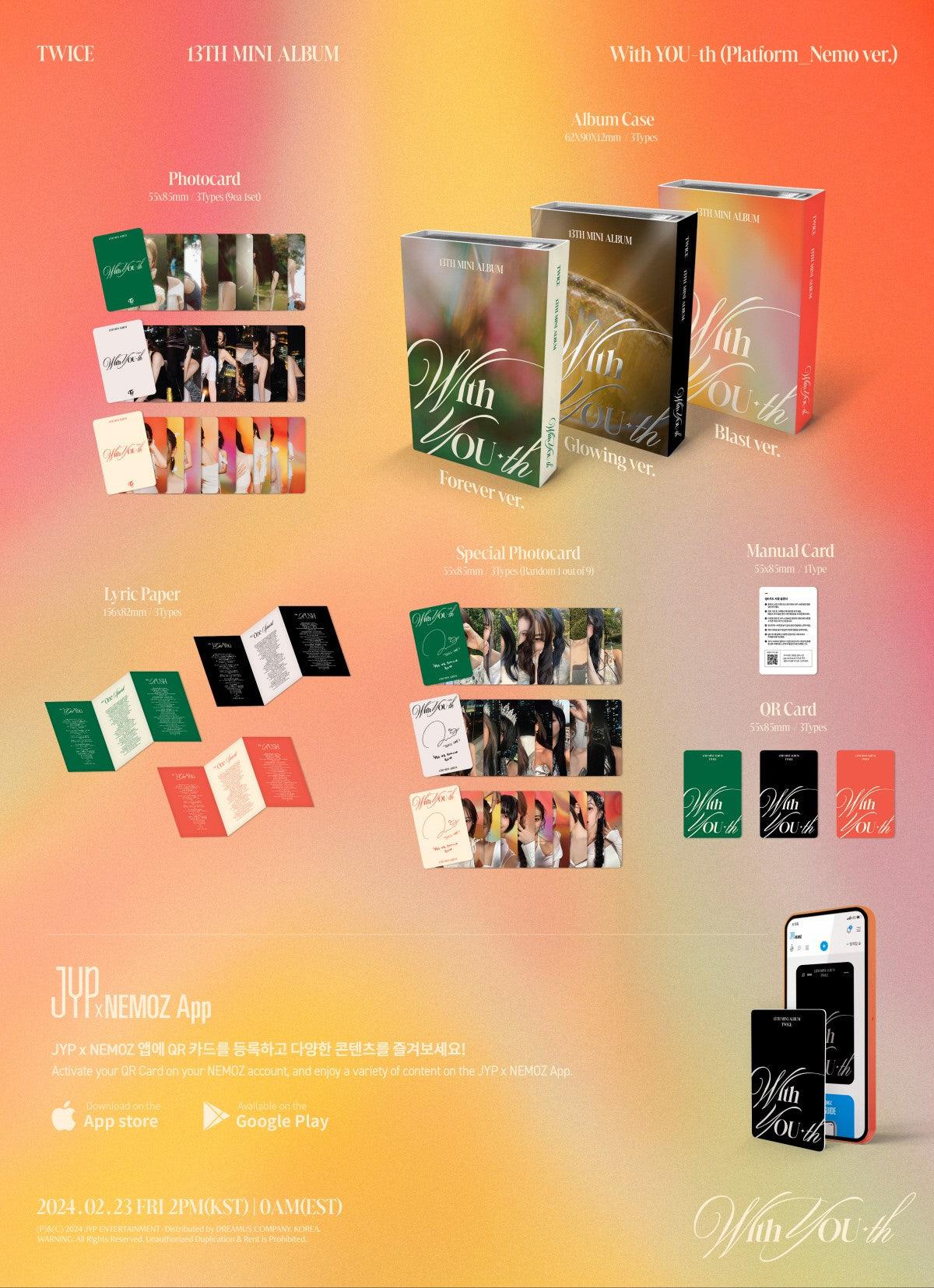 TWICE - WITH YOU-TH (13TH MINI ALBUM) - NEMO VER. - J-Store Online