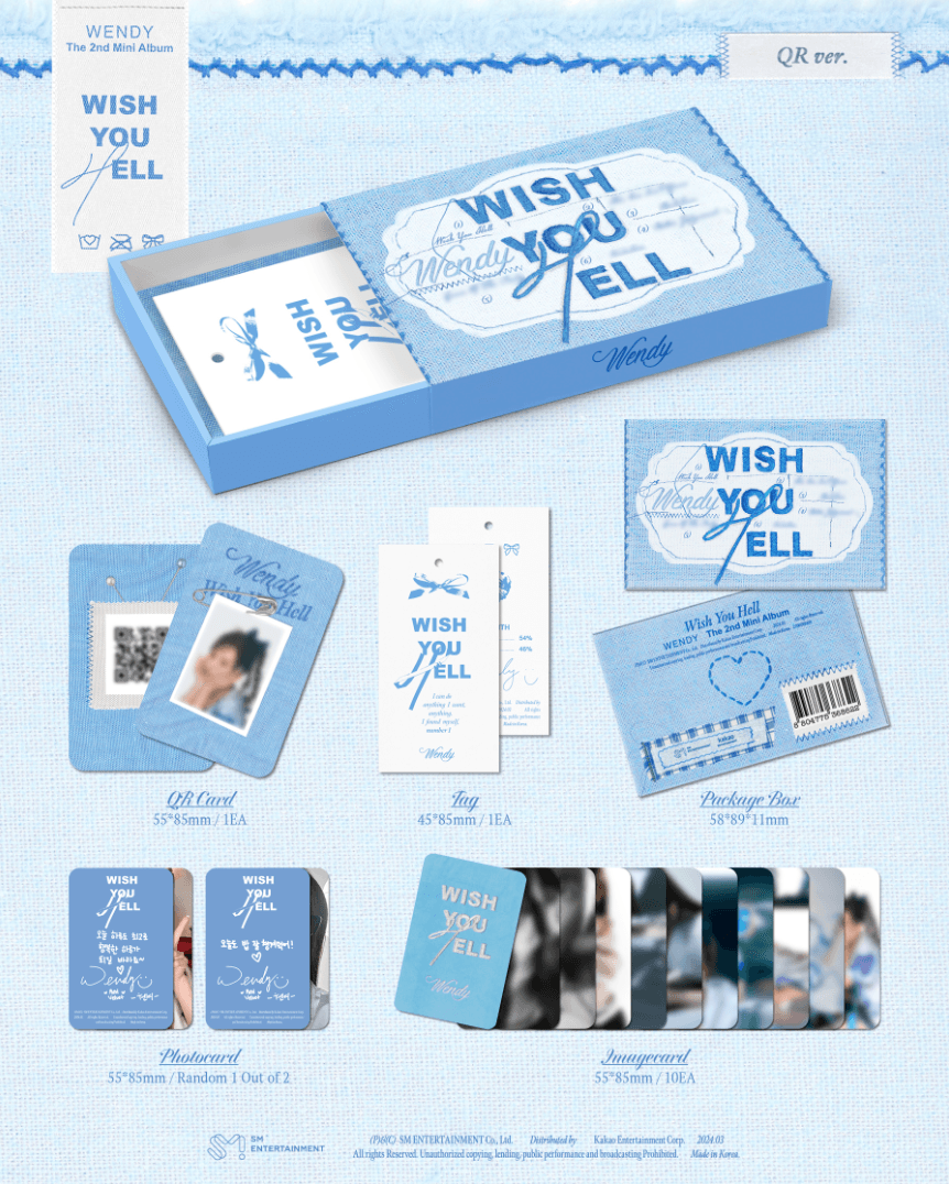 WENDY (RED VELVET) - WISH YOU HELL (2ND MINI ALBUM) - QR VER. - J-Store Online