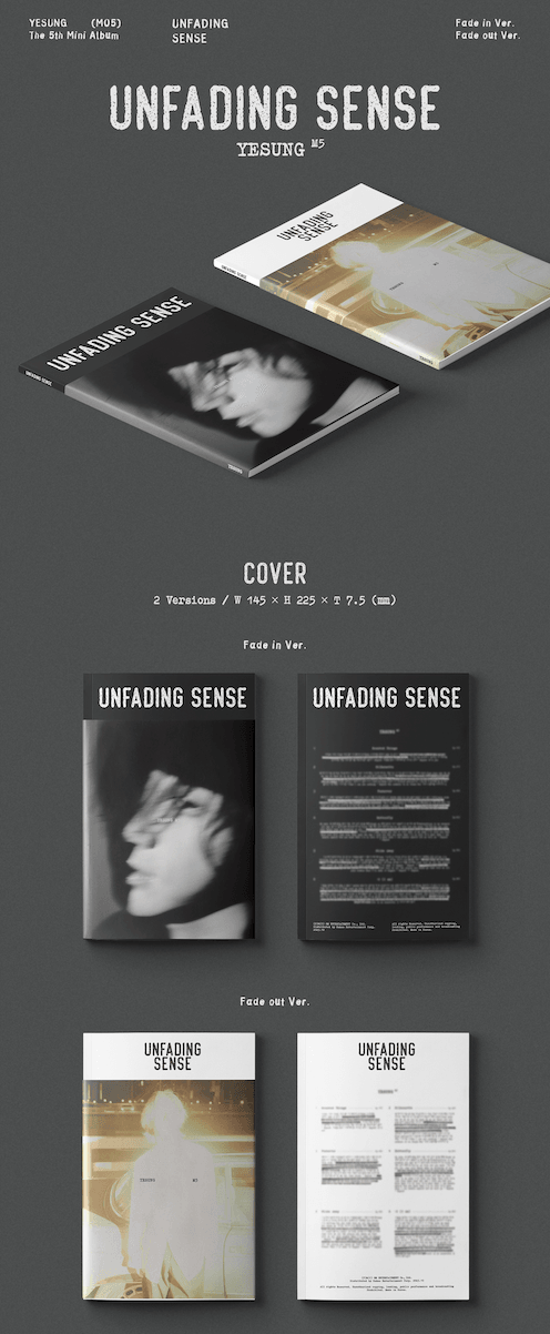 YESUNG - UNFADING SENSE (5TH MINI ALBUM) - PHOTOBOOK VER. - J-Store Online