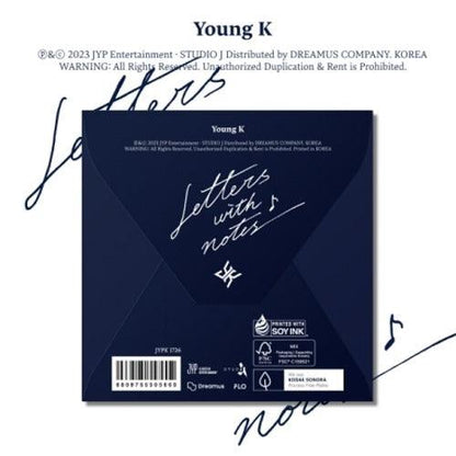 YOUNG K - LETTERS WITH NOTES - 1ST FULL ALBUM (DIGIPACK VERSION) - J-Store Online