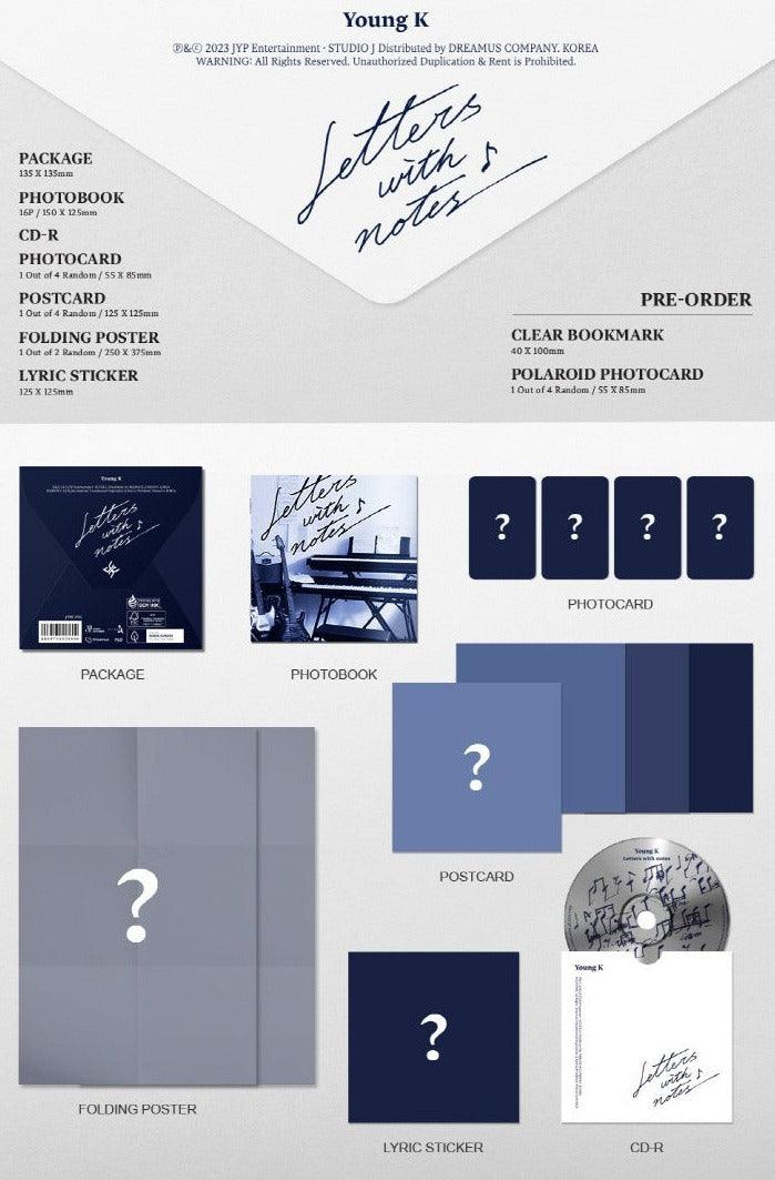 YOUNG K - LETTERS WITH NOTES - 1ST FULL ALBUM (DIGIPACK VERSION) - J-Store Online