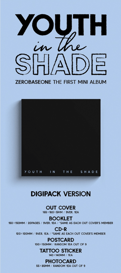 ZEROBASEONE - YOUTH IN THE SHADE (1ST MINI ALBUM) - DIGIPACK VER. - J-Store Online