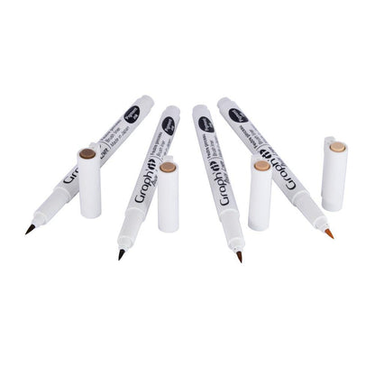 Graph'It Pigment-Liner mit Pinselspitze, 4er Set Brauntöne - J-Store Online