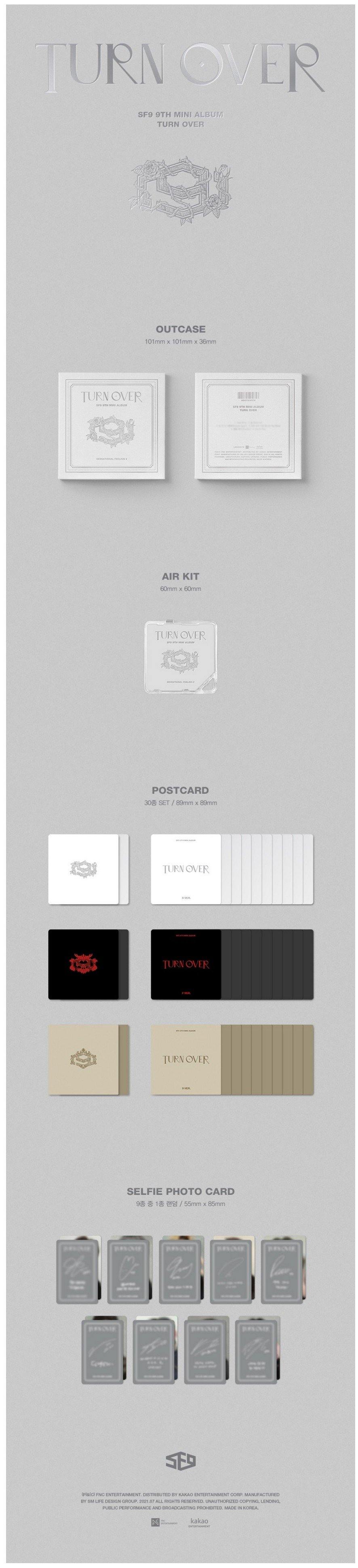 SF9 - TURN OVER (9TH MINI ALBUM) - Kit Album - J-Store Online