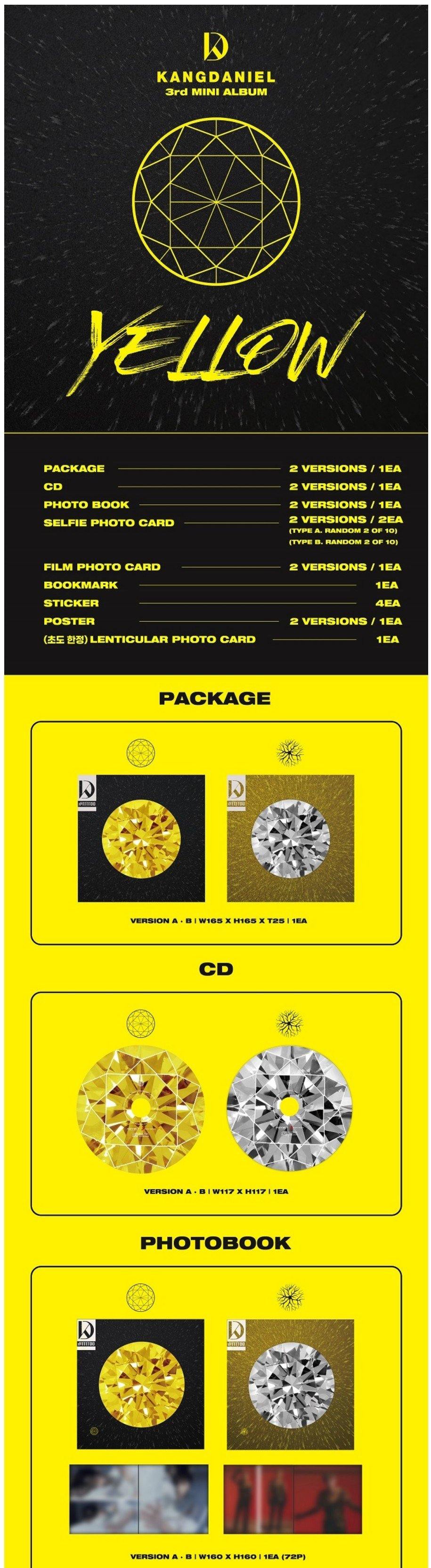 KANG DANIEL - YELLOW (3RD MINI ALBUM) - J-Store Online