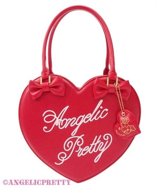 ANGELIC PRETTY - EMBROIDERED LOGO HEART TOTE BAG - J-Store Online