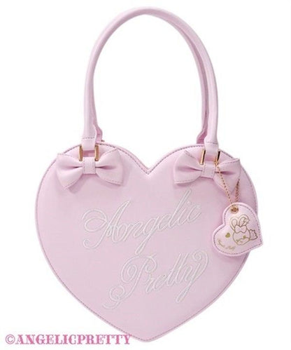 ANGELIC PRETTY - EMBROIDERED LOGO HEART TOTE BAG - J-Store Online