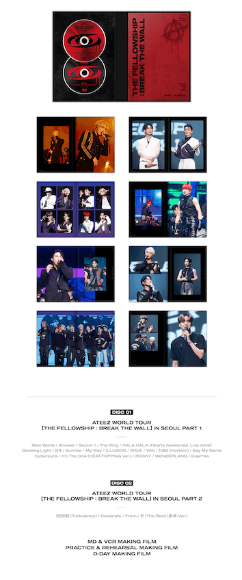 ATEEZ - ATEEZ WORLD TOUR (THE FELLOWSHIP: BREAK THE WALL IN SEOUL) - DVD - J-Store Online