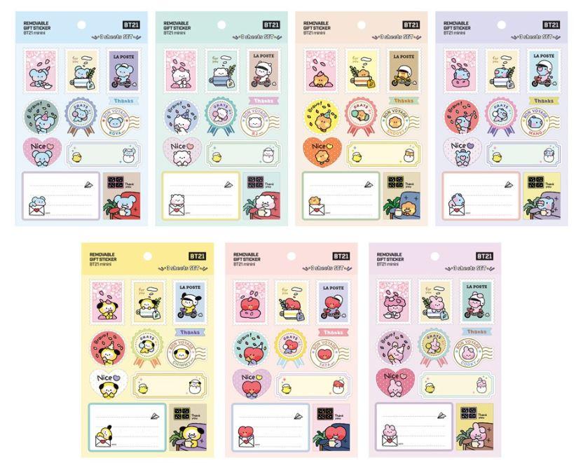 BT21 - MININI REMOVABLE GIFT STICKER - J-Store Online