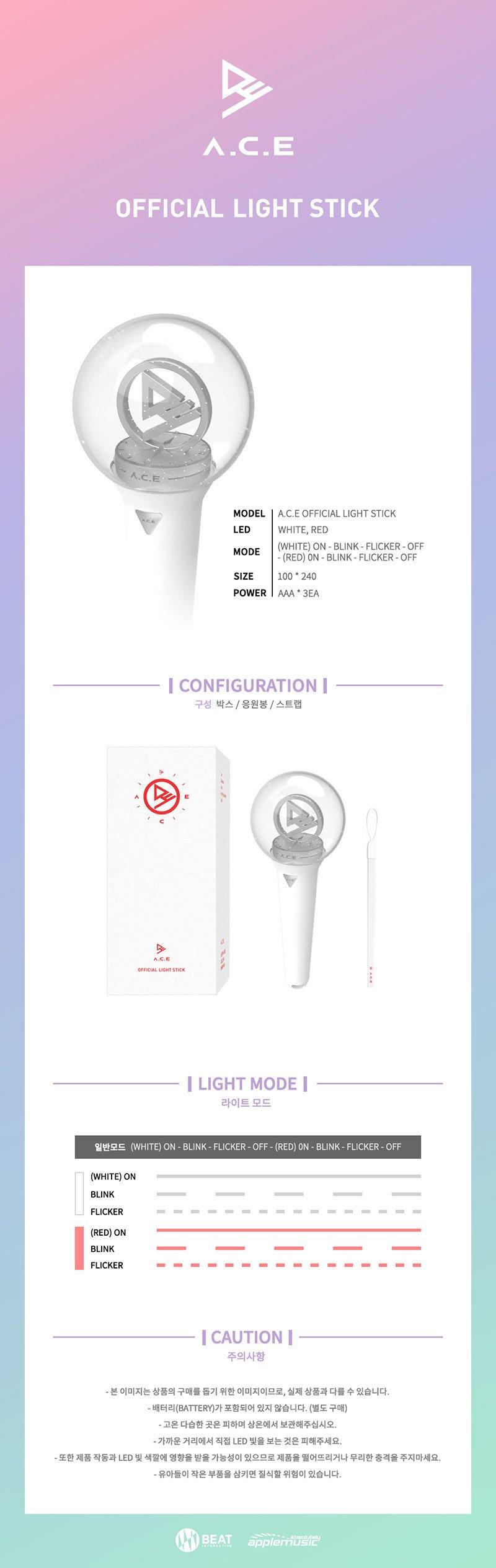 A.C.E Official Light Stick - J-Store Online