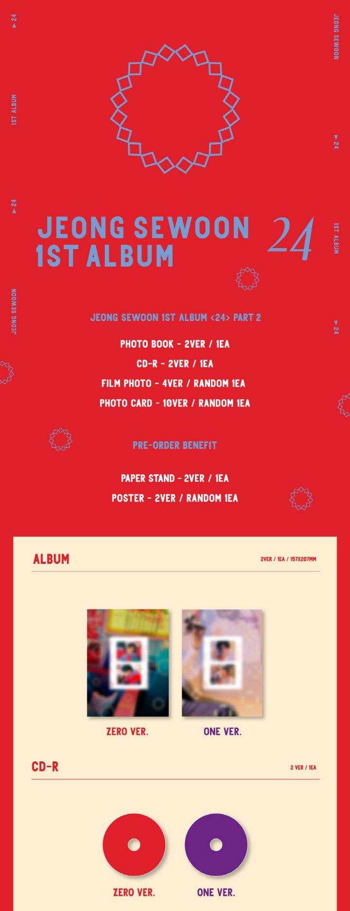 Jeong Sewoon - <24> 1st Album Part 2 - J-Store Online