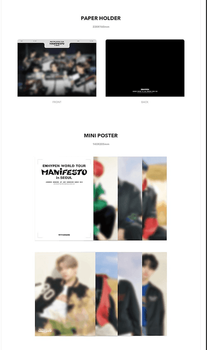 ENHYPEN - WORLD TOUR MANIFESTO IN SEOUL (DVD) - J-Store Online