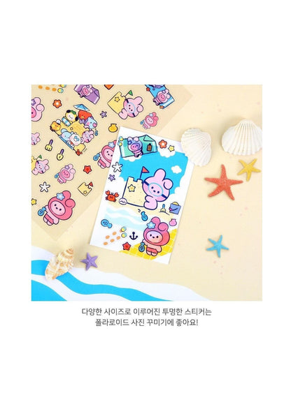 BT21 CLEAR STICKER SUMMER SKY - J-Store Online