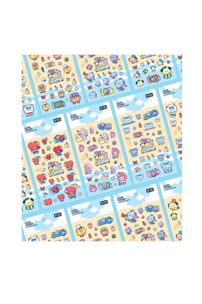 BT21 CLEAR STICKER SUMMER SKY - J-Store Online
