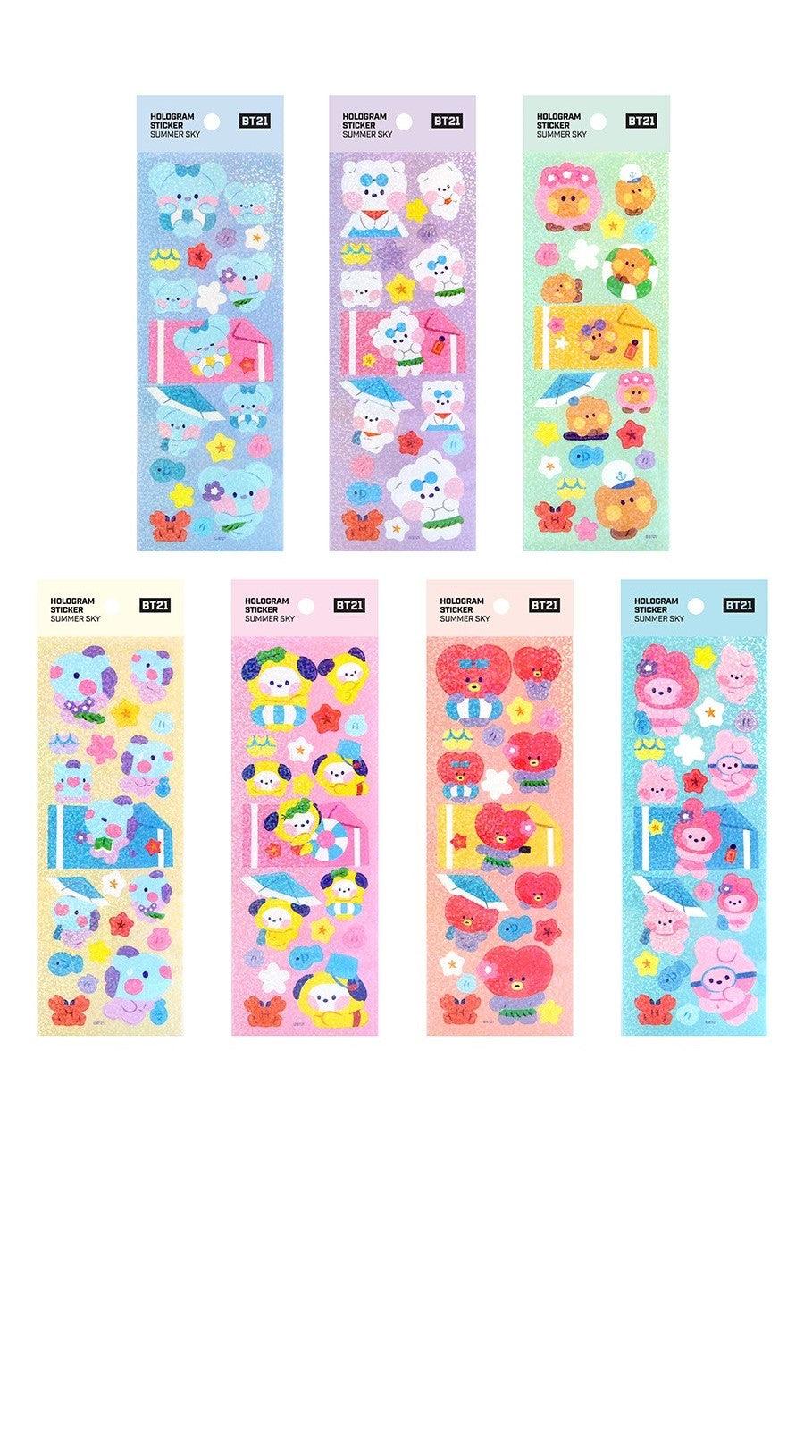 BT21 - HOLOGRAM STICKER SUMMER SKY - J-Store Online