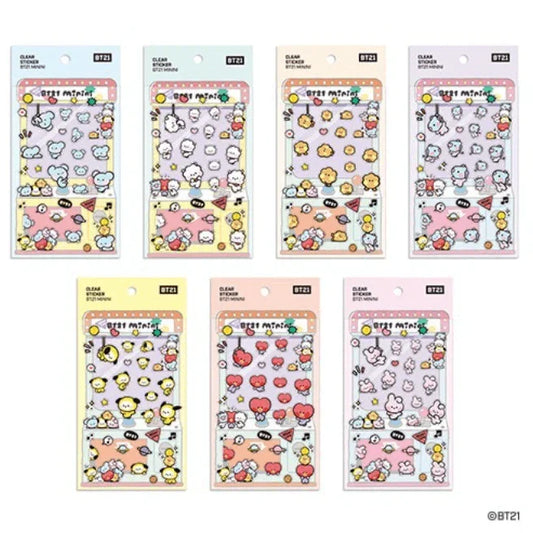 BT21 - MININI CLEAR STICKER - J-Store Online
