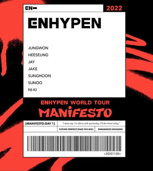 ENHYPEN - WORLD TOUR 2022 MANIFESTO - TRADING CARDS – J-Store Online ENHYPEN - WORLD TOUR 2022 MANIFESTO - TRADING CARDS – J-Store Online