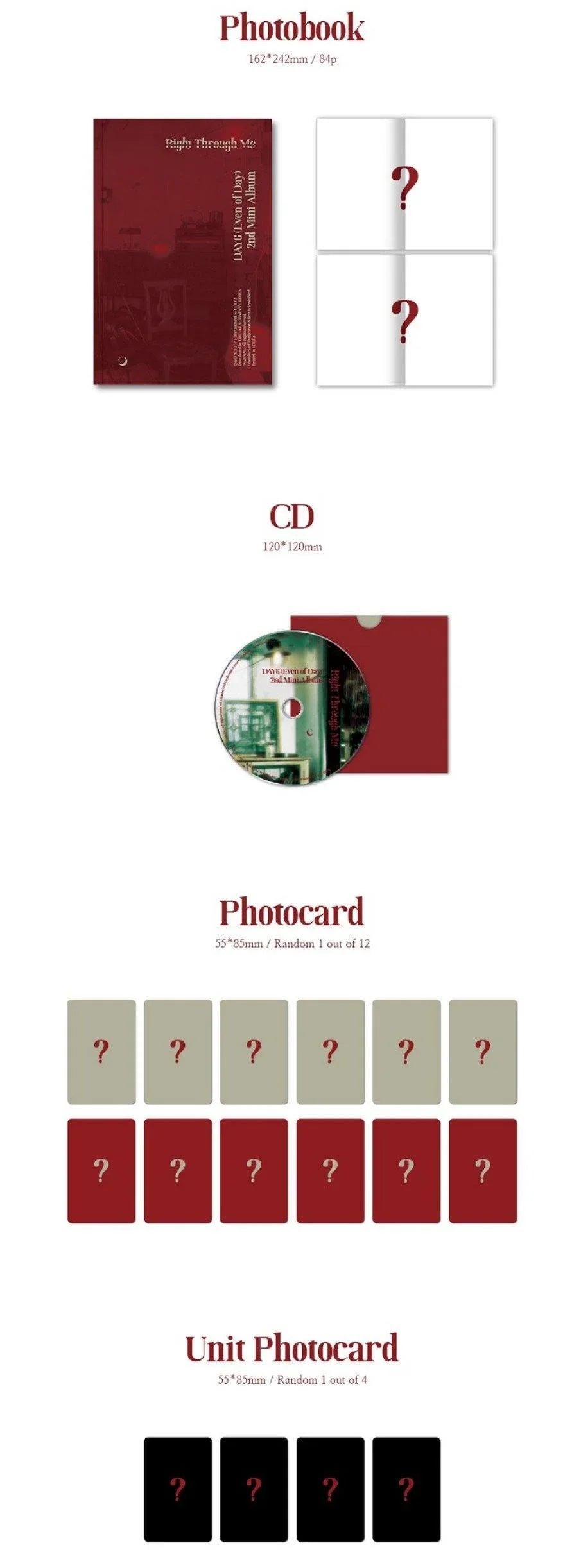 DAY6 (EVEN OF DAY) - RIGHT THROUGH ME (2nd Mini Album) - J-Store Online