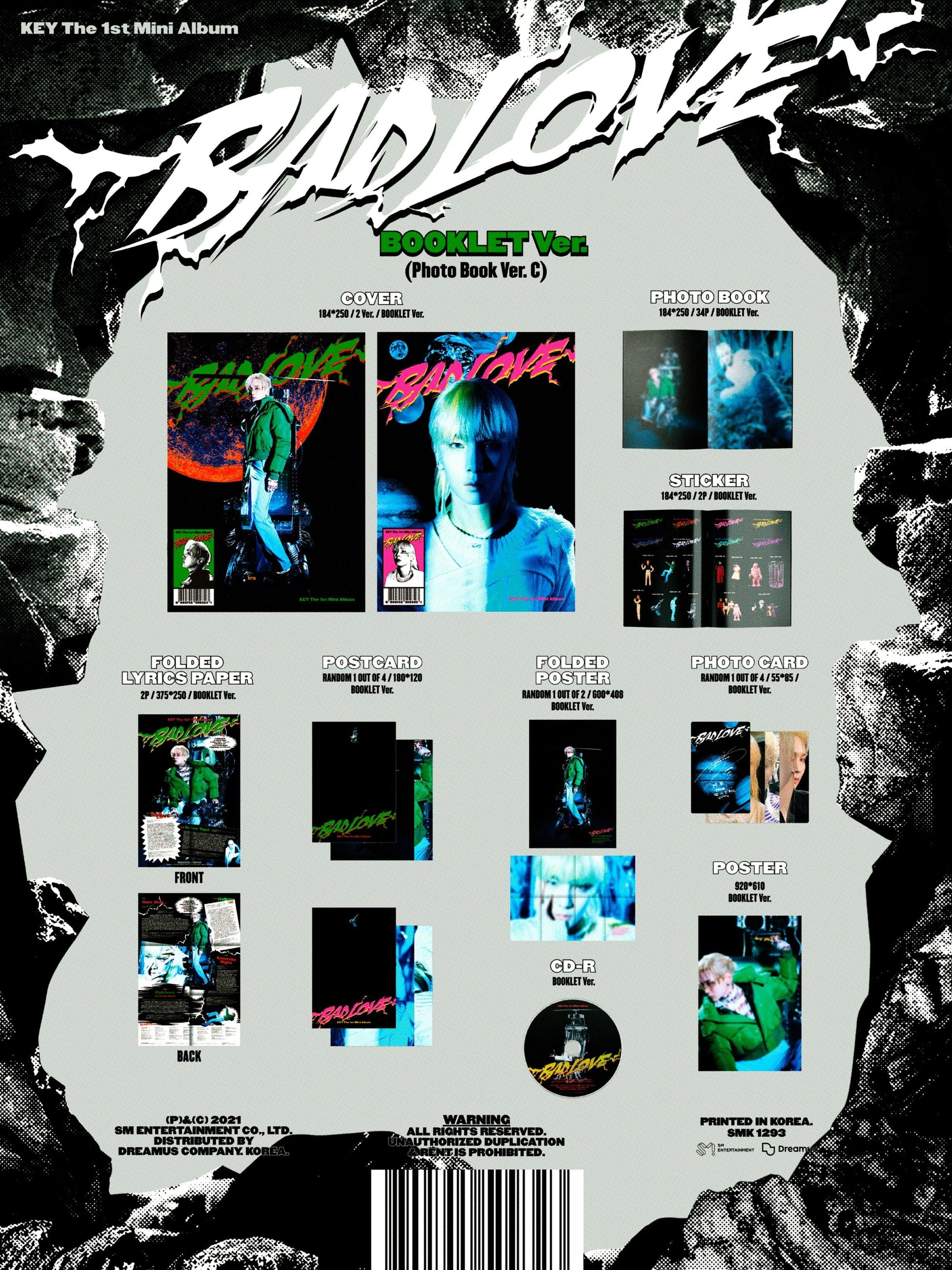 KEY - BAD LOVE - 1ST MINI ALBUM - PHOTOBOOK C VER - J-Store Online