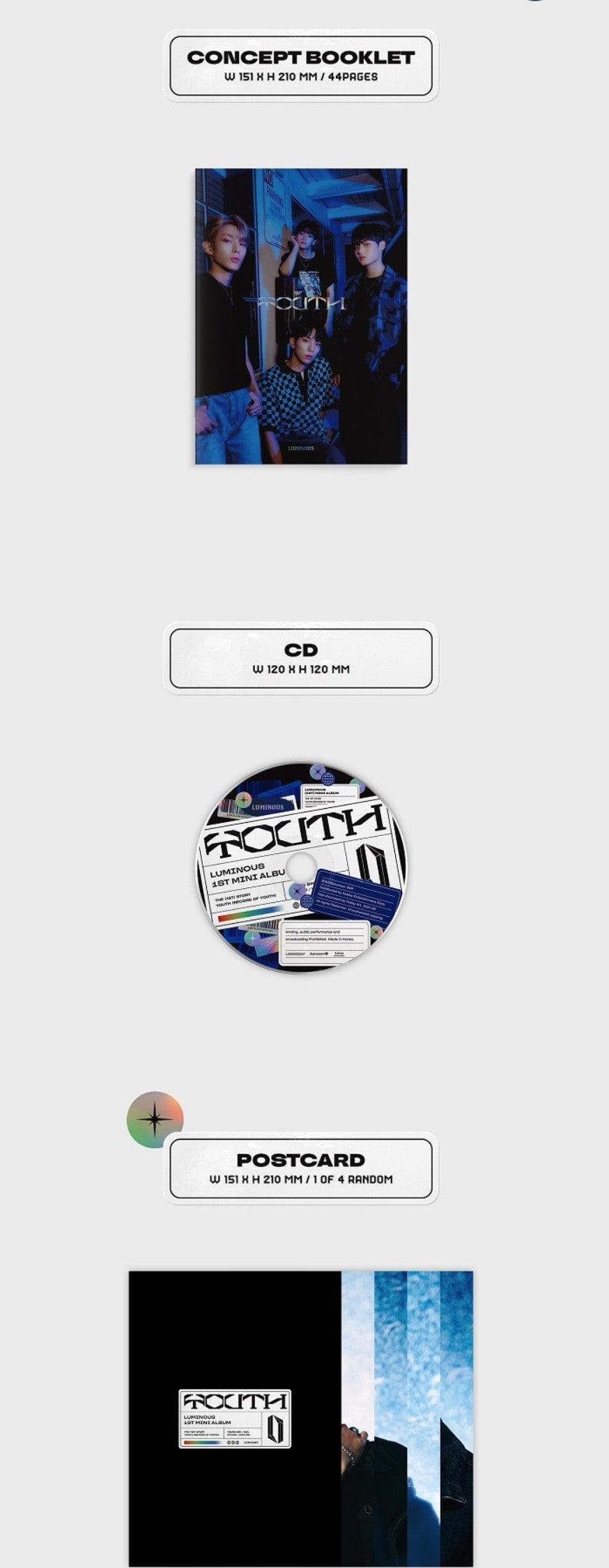 LUMINOUS - YOUTH (1ST MINI ALBUM) - J-Store Online