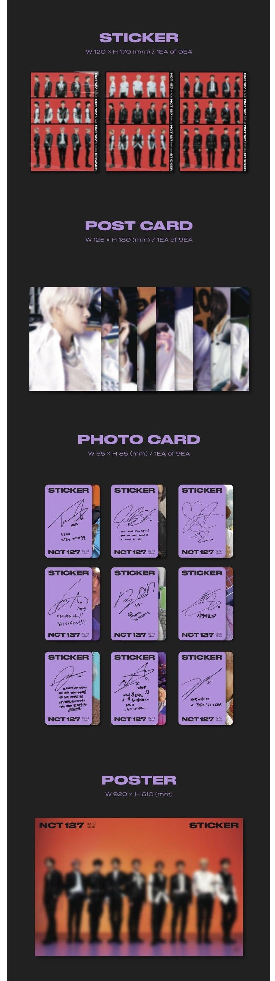 NCT 127 - VOL.3 - Sticker - J-Store Online