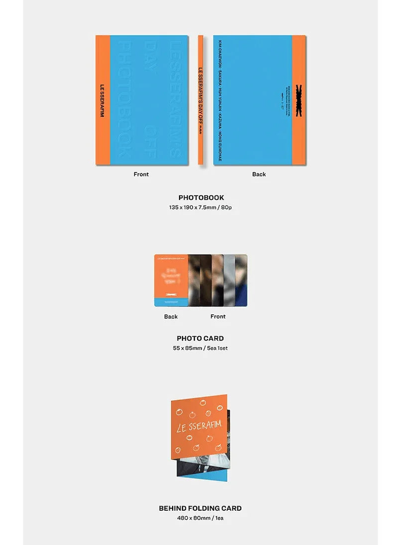 LE SSERAFIM – ‚DAY OFF IN JEJU‘ Photobook Set – Inkl. Fotokarten, Pins, Briefumschlag & Extras, Offizielles K-Pop Merch