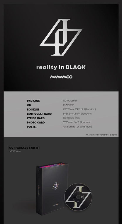 MAMAMOO - Reality In Black - Vol.2 - J-Store Online