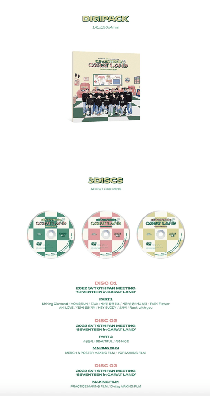 SEVENTEEN 2022 IN CARAT LAND MEMORY BOOK + DVD - J-Store Online