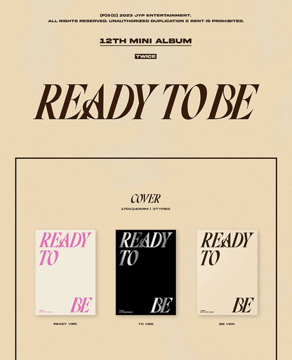 TWICE - The 12th Mini Album: READY TO BE - J-Store Online