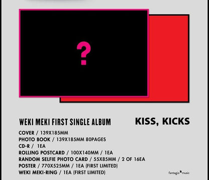 Weki Meki - Kiss, Kicks (1st single Album) - Kicks Version - J-Store Online